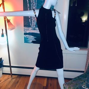 Versace NWT sleeveless bodycon seamless black knit dress with Medusa hardware